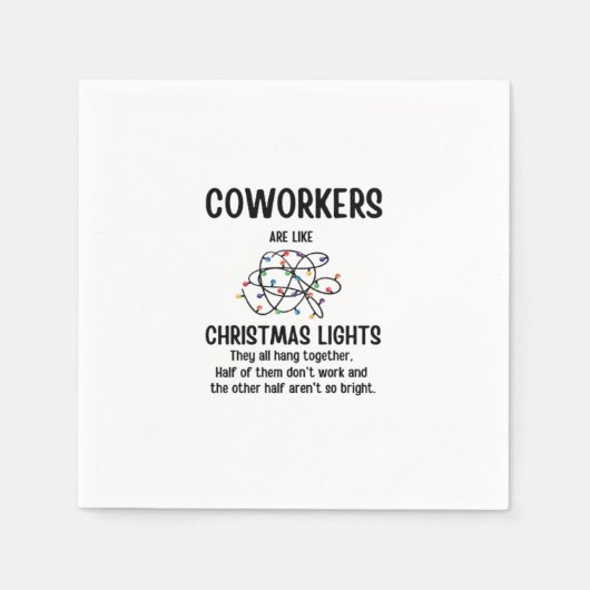 Kantoor Gag Gifts-collega's zijn als kerstverlicht Servet (Voorkant)