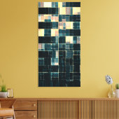 Kantoor gebouw te 's nachts canvas afdruk (Insitu (Woonkamer))