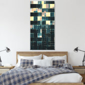 Kantoor gebouw te 's nachts canvas afdruk (Insitu (Slaapkamer))