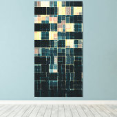 Kantoor gebouw te 's nachts canvas afdruk (Insitu (Houten vloer))