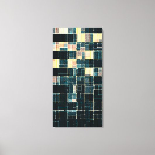 Kantoor gebouw te 's nachts canvas afdruk (Voorkant)
