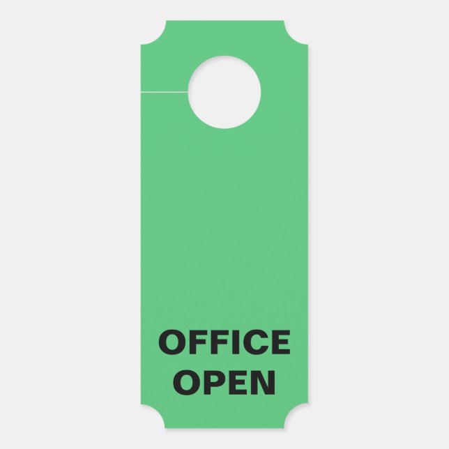 Kantoor gesloten of open  deurhanger (Voorkant)