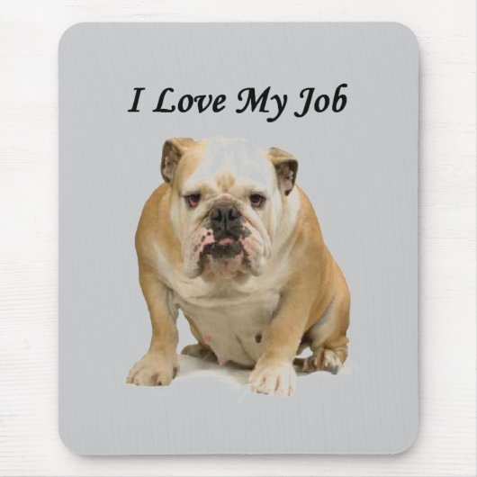Kantoor grap Grumpy BullDog sarcastische liefde Mi Muismat (Voorkant)