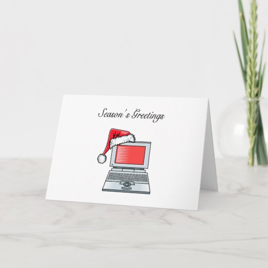 Kantoor Groeten (Computer) Feestdagen Kaart (Voorkant)