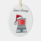 Kantoor-groetencomputer Keramisch Ornament (Rechts)