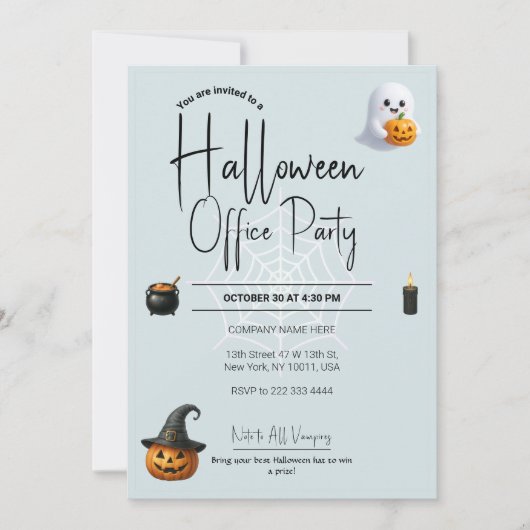 Kantoor Halloween Uitnodigingen & Uitnodiging Sjab (Voorkant)