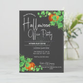 Kantoor Halloween Uitnodigingen Zwarte Kaart (Staand voorkant)