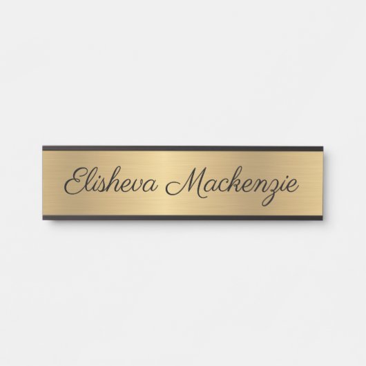 Kantoor handtekeningen Eenvoudig bedrijfscadeaubor Deurbordje (Voorkant)