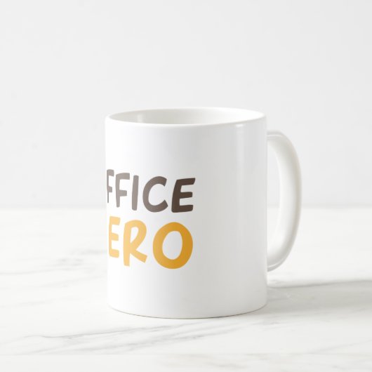 Kantoor held koffiemok (Voorkant rechts)