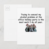 Kantoor Holiday Party Humor Uitnodiging Briefkaart (Voorkant / Achterkant)