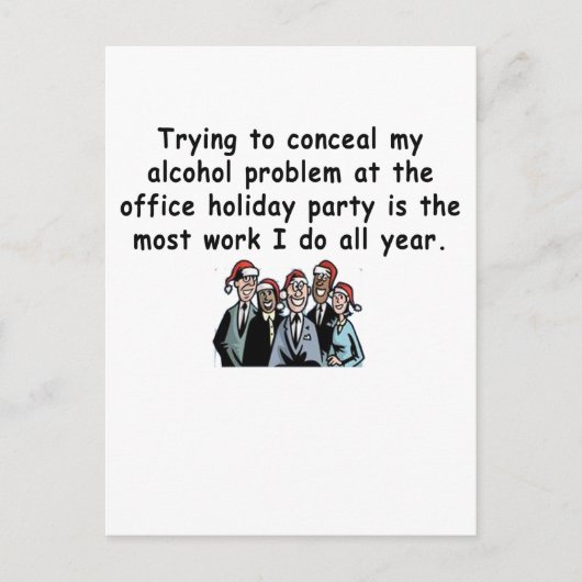 Kantoor Holiday Party Humor Uitnodiging Briefkaart (Voorkant)