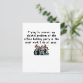 Kantoor Holiday Party Humor Uitnodiging Briefkaart (Staand voorkant)