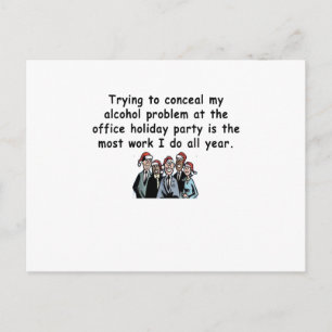 Kantoor Holiday Party Humor Uitnodiging Briefkaart