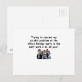 Kantoor Holiday Party Humor Uitnodiging Briefkaart (Voorkant / Achterkant)