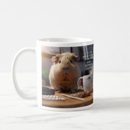 Kantoor Humor Guinee Pig Coffee Break Koffie Mok (Links)