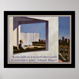 Kantoor in een kleine stad door Edward Hopper Poster