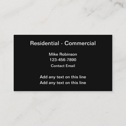 Kantoor Janitor Commerciële Schoonmaak Visitekaart Visitekaartje (Achterkant)