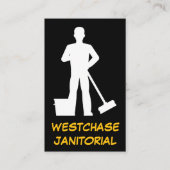 Kantoor Janitorial Cleaning Service Modern Visitekaartje (Voorkant)