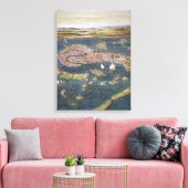 KANTOOR: KAART, 16E EEUW CANVAS AFDRUK (Insitu (Woonkamer))