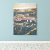 KANTOOR: KAART, 16E EEUW CANVAS AFDRUK (Insitu (Houten vloer))