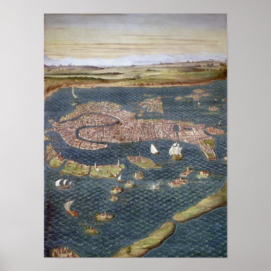 KANTOOR: KAART, 16E EEUW POSTER (Voorkant)