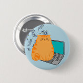 Kantoor Kat Ronde Button 5,7 Cm (Voorkant /achterkant)