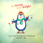 Kantoor Kerst Decoratie met bedrijfsnaam Raamsticker (Vel 3)