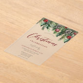 Kantoor kerst feestdag acryl uitnodigingen (Laagn)