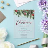 Kantoor kerst feestdag acryl uitnodigingen (Insitu (Huwelijk))