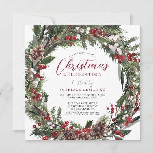 Kantoor kerst feestdag kaart (Voorkant)