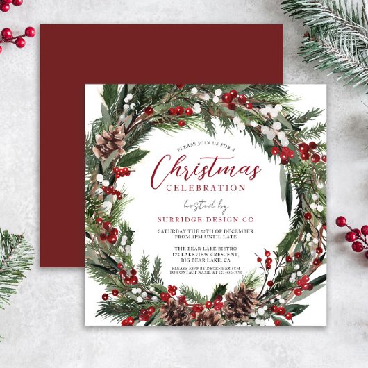 Kantoor kerst feestdag kaart