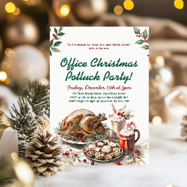 Kantoor Kerst Potluck Vakantiefeest Kaart