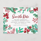 Kantoor Kerstfeest Foliage Save the Date Uitnodiging Briefkaart (Voorkant)