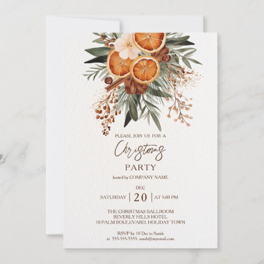 Kantoor Kerstfeest uitnodiging (Voorkant)