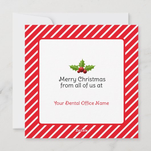 Kantoor kerstkaart plat ontwerp (Achterkant)