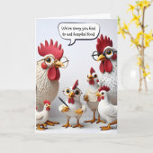 Kantoor kippen om snel beter te worden kaart (Gele Bloem)