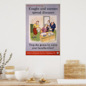 Kantoor-, kuil- en neesziekten poster (Keuken)