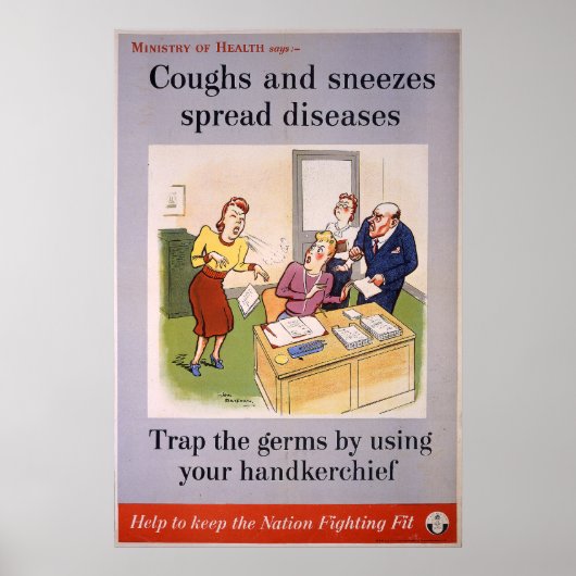 Kantoor-, kuil- en neesziekten poster (Voorkant)