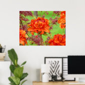 Kantoor kunstprints Oranje Rododendron Tuin Poster (Thuiskantoor)