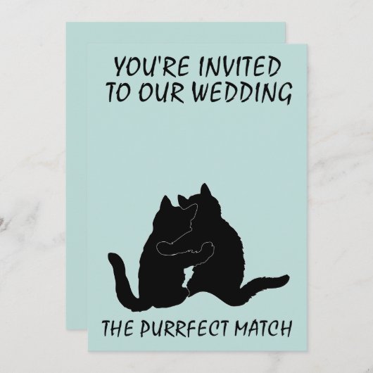 KANTOOR KUPLE WEDDING CUSTOM INVITATIONS KAART (Voorkant / Achterkant)