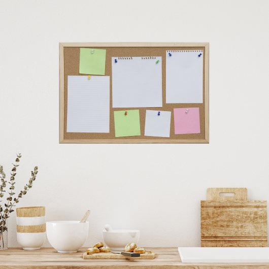 kantoor kurkbord poster (Keuken)