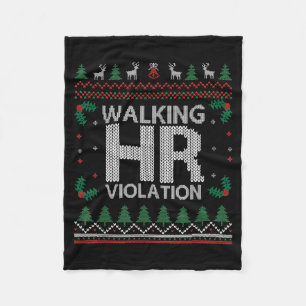 Kantoor Lelijk Kerst Grappig Wandelen Hr Overtredi Fleece Deken