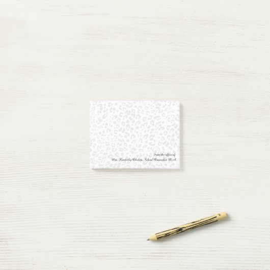 Kantoor-Luipaardprint Post-it® Notes (Op bureau)
