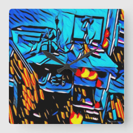 Kantoor Lunch Kunst Vierkante Klok