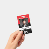 Kantoor Medewerker Afbeelding Badges - Zwart / Roo (Handheld)