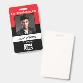 Kantoor Medewerker Afbeelding Badges - Zwart / Roo (Voor- en achterkant)