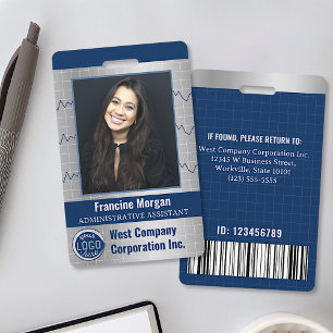 Kantoor Medewerker Custom Photo Bar Code Bedrijf L Badge