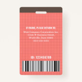 Kantoor Medewerker Custom Photo Company Logo stree Badge (Achterkant)