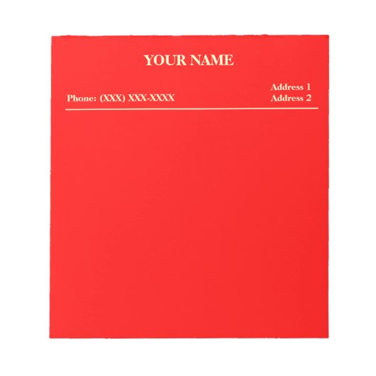 Kantoor Memo Pad (rood) Notitieblok (Voorkant)