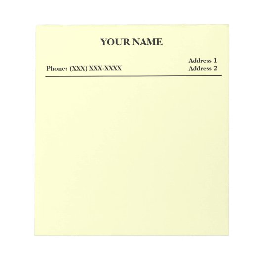Kantoor Memo Pad (wit) Notitieblok (Voorkant)